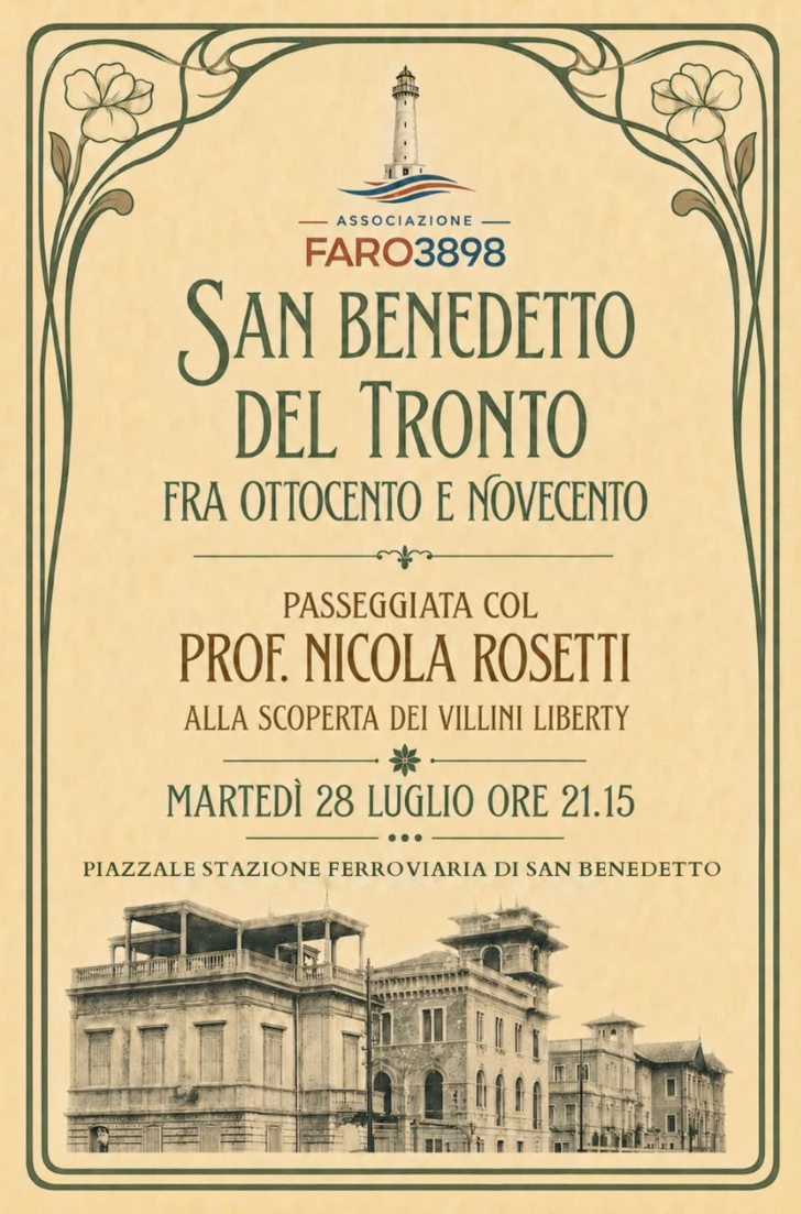 Locandina San Benedetto fra Ottocento e Novecento